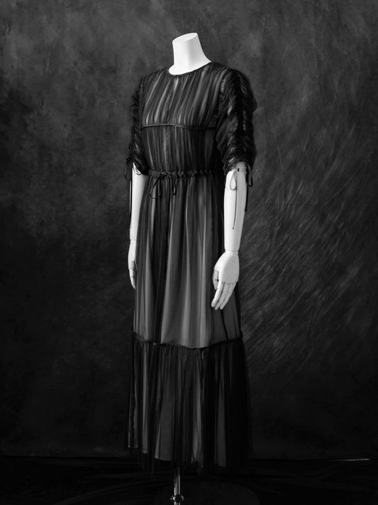 チュールギャザードレス