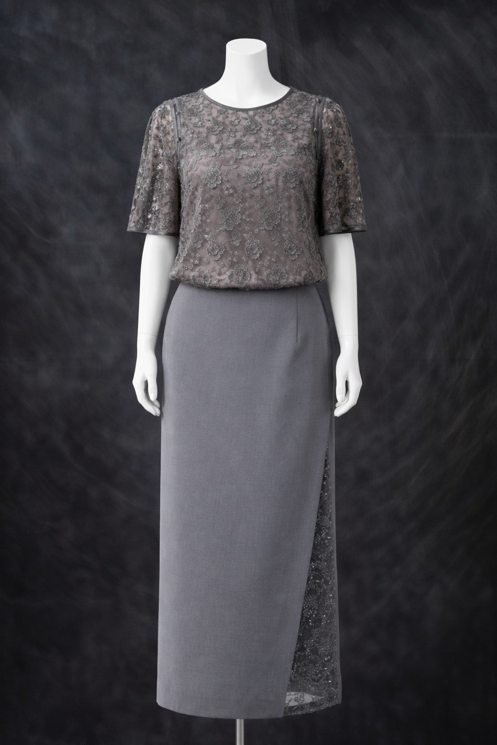 メタルラメレーススカート