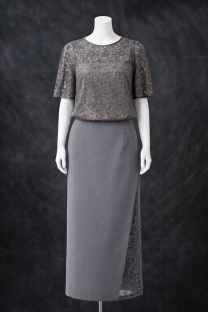 メタルラメレーススカート