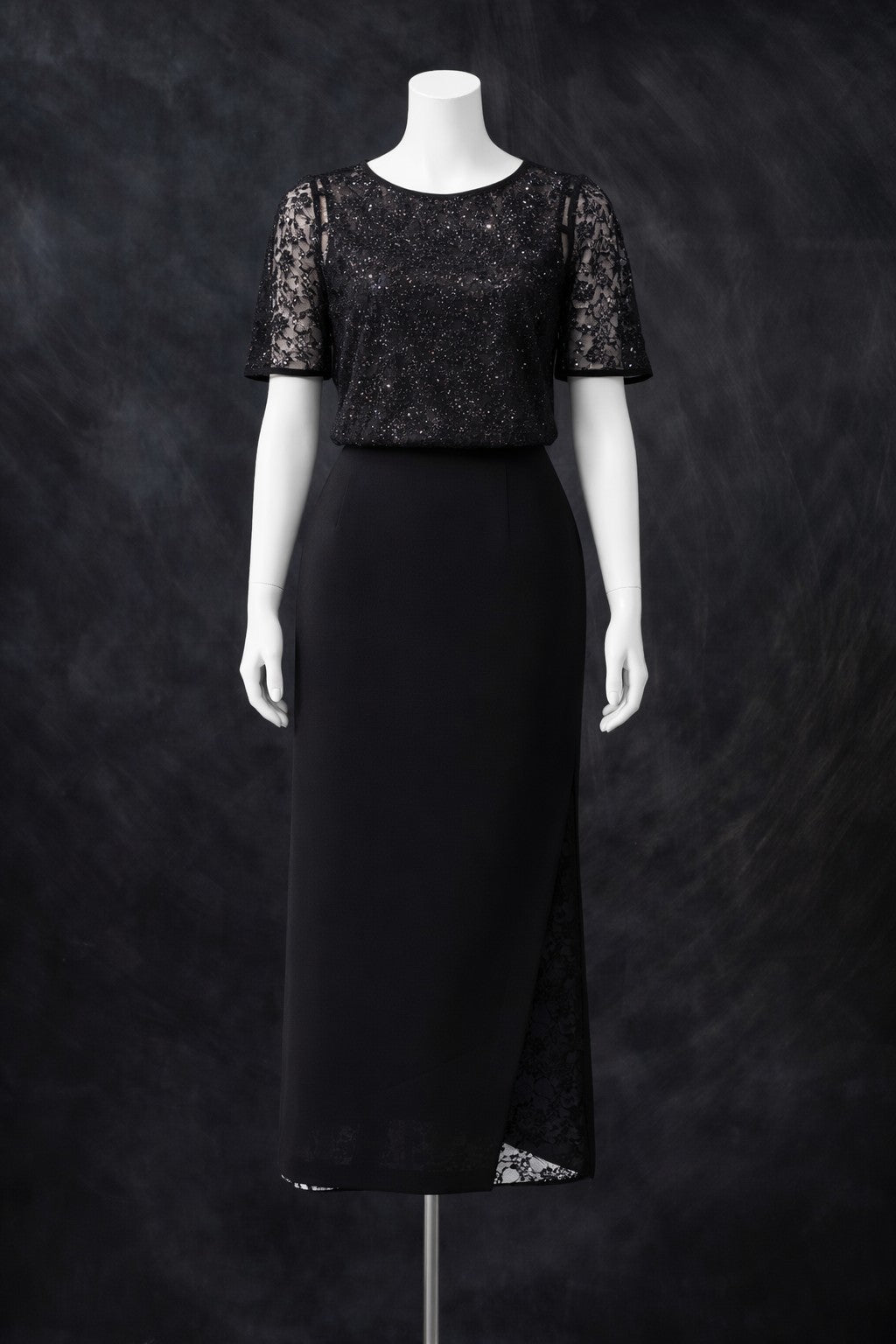 メタルラメレーススカート