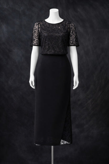 メタルラメレーススカート