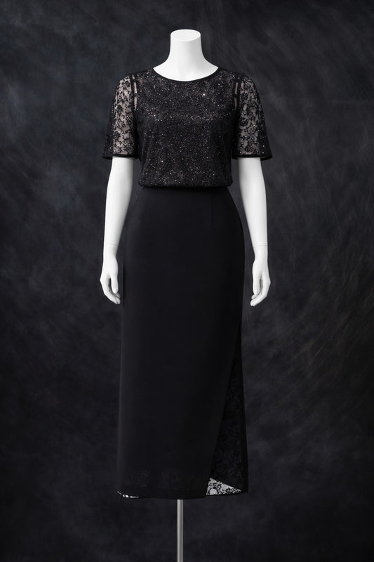 メタルラメレーススカート