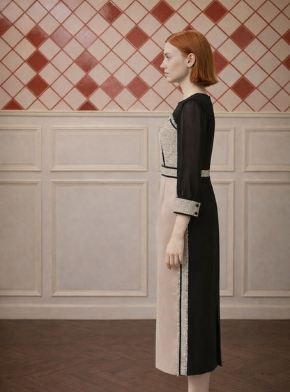 スパンコールツィードドレス