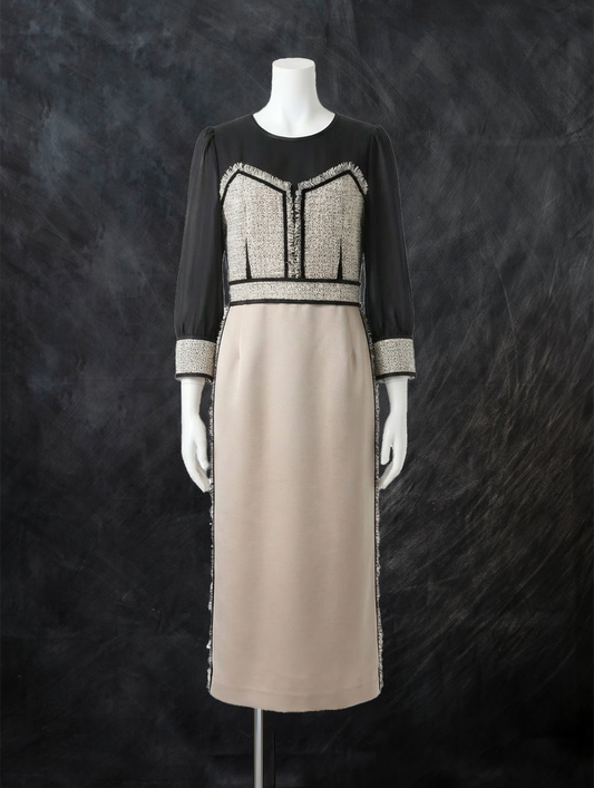 スパンコールツィードドレス