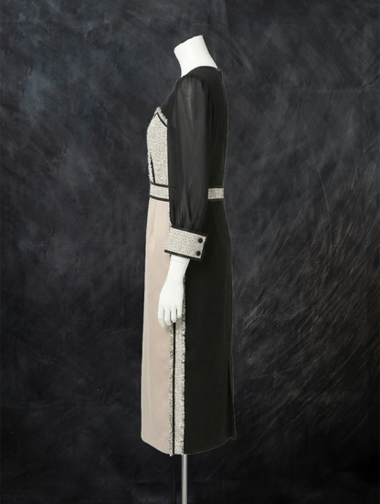 スパンコールツィードドレス