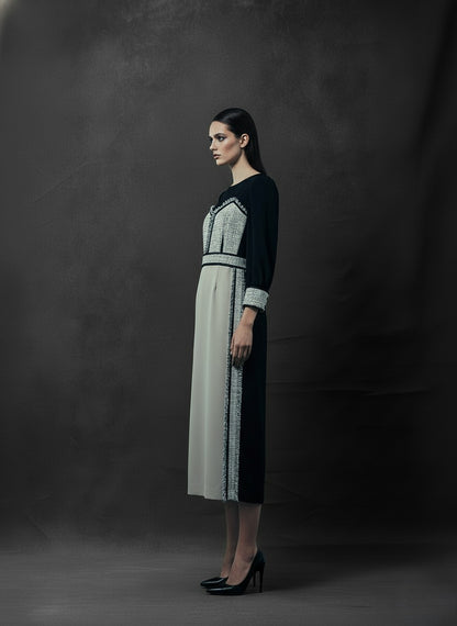 スパンコールツィードドレス