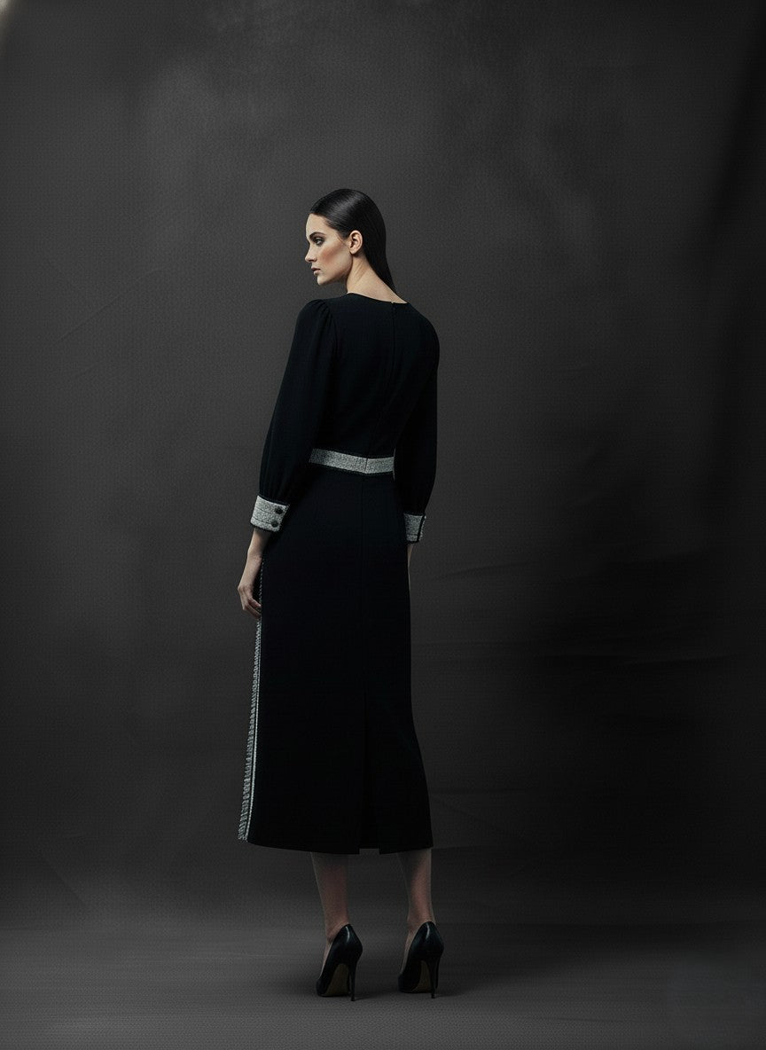 スパンコールツィードドレス