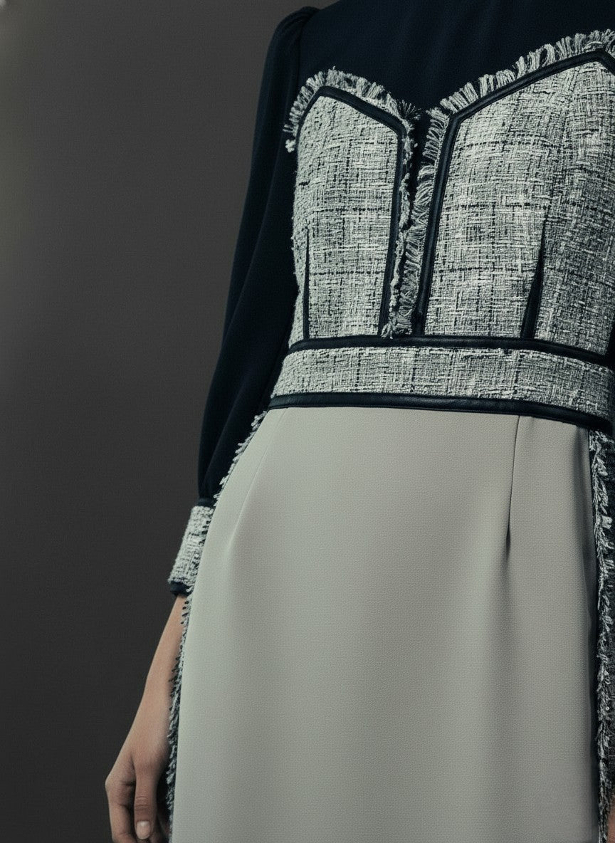 スパンコールツィードドレス