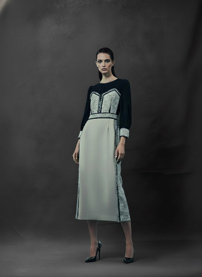 スパンコールツィードドレス