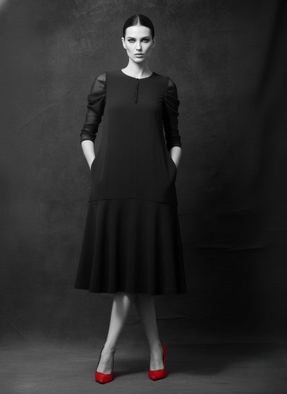 ドレープクロスドレス